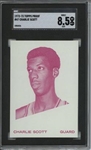 1972 Topps #47 Charlie Scott 9 card progressive proof.